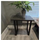 Night Stands with Decor Black Wood Finish
