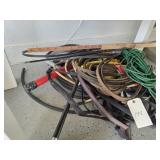 Hose Reel Post, Extension Cords, Air Hose, Straps