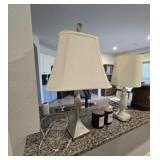 Table Lamps Qty 2 and 2 Cashmere Musk Candles
