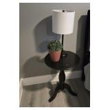 Pair of Round End Tables & Lamps