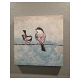 Two Birds on Wire & 3 Birds on Wire Paintings