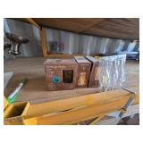 Candelabra Base 25W Amber Bulbs Qty 3 NIB