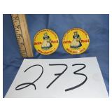 Vtg Dutch Maid advertising buttons