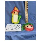 Vtg chalk wall decor
