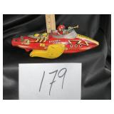 Vtg tin litho Flash Gordon wind up toy.