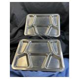 Vtg. 1950s metal divide mess hall trays, possibly