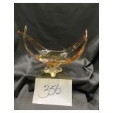 Vtg.  CHALET art glass centerpiece hand blown
