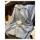 Heart shaped metal plant stand approx. 44 in.