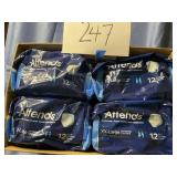 4 pkg.  x- large Unisex ATTENDS undergarments