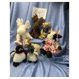 Vtg. Boyds bears, moose cows penguins.