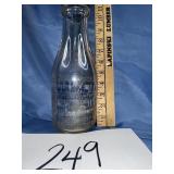 Old Shamokin sanitary milk bottle Quart