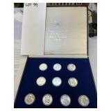 Complete set Franklin half dollars 1954 to 1963