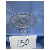 Antique early American pattern, glass cake stand