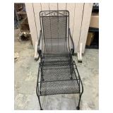 OUTDOOR SPRING CHAIR AND OTTOMAN