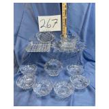Cut and pressed glass lot