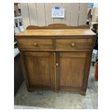 Vtg. Light wood jelly cupboard two  crawer with