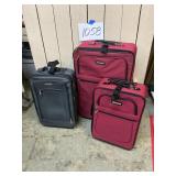 3 pc. Soft sided luggage on roll.
