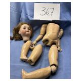 Porcelain doll parts, Germany