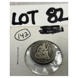 1877 seated liberty dime