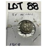 1868 three cent nickel