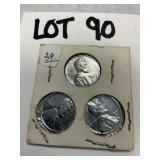 3 steel pennies 1943