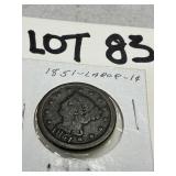 1851 large cent