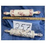 Ceramic fixed handle rolling pins