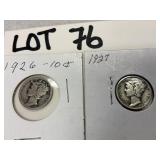 1926ï¿½1927 mercury dimes