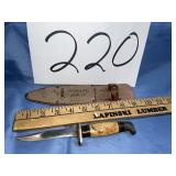 Vintage bakelite fixed blade, Knife and sheath