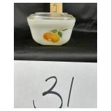 Vtg. Fire King 1950 fat refrigerator dish