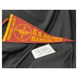 Vtg. US Air Force hammer field felt pennant.