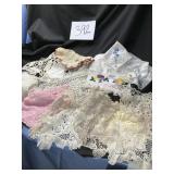 Large lot hand, crocheted textiles
