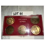 Columbia series commemorative coin set
