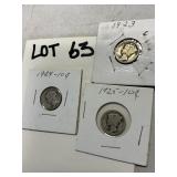 1920s Mercury dimes