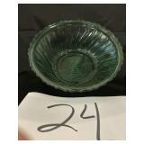 Vtg. Jeanette depression glass swirl ultramarine