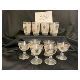 Vtg. Libby Golden foliage 10 ounce tumblers./ and