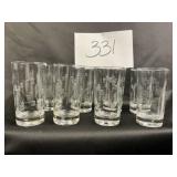 Vtg. Libby Windsor Etched Hiball geometric
