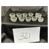 10 Vtg. Salt cellars cut glass.