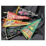 5 Vtg. Felt pennants
