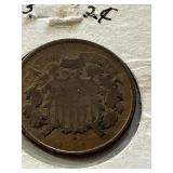 1887 two cent coin