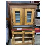 Primitive style pine hutch