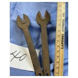 2 Vtg. Alligator wrenches.