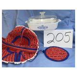 9.75 x 9.75 x 2 corning ware covered casserole