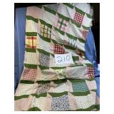 Old hand piece blanket approximately 64 x 60