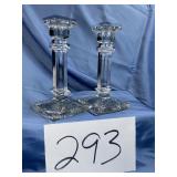 Vtg. MCM  8 inch graduated glass candlesticks.