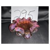 Vtg. MURANO MCM Barovier & Toso gold, red and