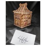 Vtg. Ceramic gingerbread house cookie jar
