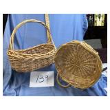 Large wicker baskets