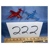 Vintage midge, plastic toy jet fighters