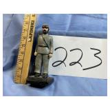 Vtg. Cast iron doorstop, Civil War confederate